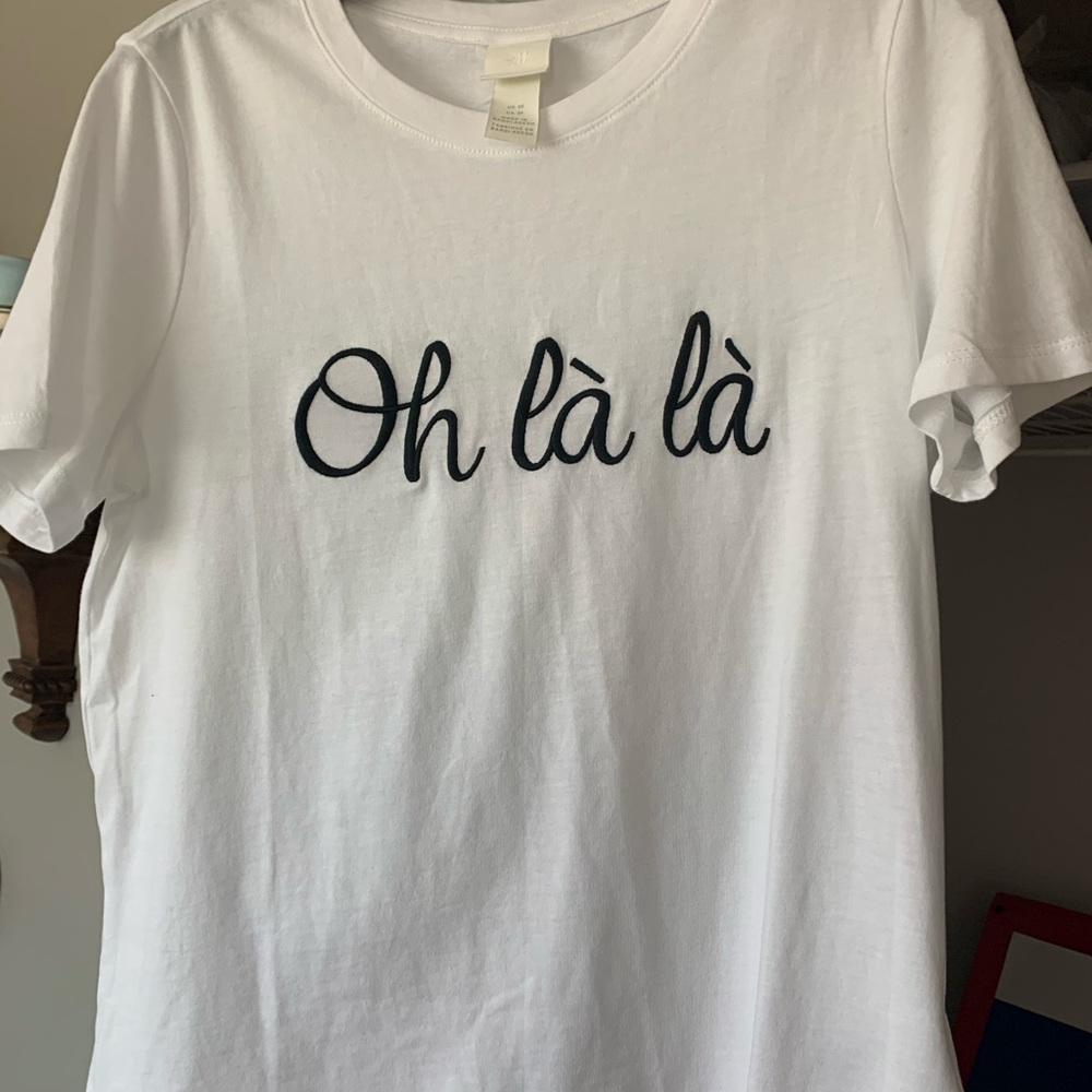 H&M shirt “Oh La La” sz xs